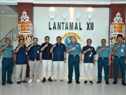 Pererat Silaturahmi, Danlantamal XII Sambut Kunjungan Ketua KPKNL Singkawang