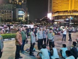 Momen Kapolda Metro Turun Cek Konvoi Motor di Bundaran HI