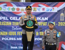 Polres Metro Depok Melaksanakan Apel Gelar Pasukan Ops Ketupat Jaya 2024 Dalam Rangka Amankan Idul Fitri 1445 H