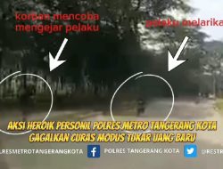 Polisi Lumpuhkan Curas Modus Tukar Uang di Tangerang Viral di Medsos, Kapolres Metro Tangerang Beri Penghargaan