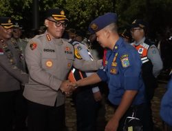 Polres Jakut Gelar Apel Pengamanan Malam Takbiran di JIC Koja