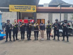 Dalam Ops Ketupat Jaya 2024, Si Dokkes Polrestro Jaktim berikan pelayanan kesehatan ke Pospam