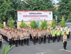 Peringati Hari Kesadaran Nasional, Polrestro Bekasi Kota Laksanakan Upacara