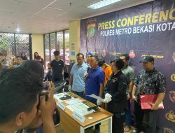 Satreskrim Polres Metro Bekasi Kota Gelar Ungkap Kasus Pelaku Begal Sepeda Motor Dan Perampasan HP
