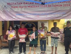 Sambut Hari Raya Waisak, Polsek Grogol Petamburan Salurkan 1000 Karung Beras Untuk Para Lansia
