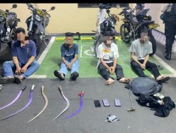Bubarkan Tawuran, 4 Remaja Bawa Sajam Jenis Cerulit Diamankan TP3 Polrestro Jaktim