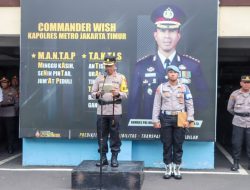 Kapolrestro Jaktim Pimpin Upacara Penyerahan 105 Siswa Latja Diktuba Polri Gelombang I Tahun 2024