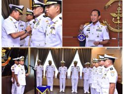PANGLIMA KOLINLAMIL PIMPIN SERTIJAB DAN PENGUKUHAN JABATAN PEJABAT KOLINLAMIL