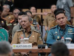 Danlanal Simeulue Hadiri Rapat Koordinasi Pimpinan Daerah Pilkada Aceh Tahun 2024
