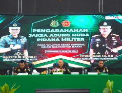 Kadiskum Lantamal XII Hadiri Monitoring dan Evaluasi Kinerja Aspidmil Kalbar
