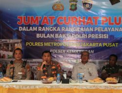 Kapolrestro Jakpus Melaksanakan Kegiatan Jumat Curhat Plus, Dalam Bulan Bakti Polri Presisi