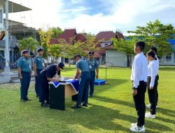 Pangkalan TNI AL Nias Laksanakan Penandatanganan Pakta Integritas Didepan Calon Siswa Bintara/Tamtama Gelombang ll TA. 2024