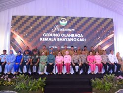 Wadan Lantamal XII Didampingi Wakil Ketua Korcab XII DJA 1 Hadiri Peresmian GOR Kemala Bhayangkari