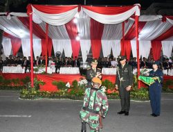 DANLANTAMAL I HADIRI UPACARA TAPTU DALAM RANGKA SAMBUT HUT KEMERDEKAAN RI KE-79