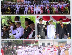 Hadir Langsung Pada Upacara 17 Agustus 2024, Danlanal Tarempa Tampilkan Semangat Prajuritnya