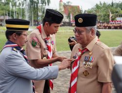 Aspotmar Danlantamal XII Hadiri Upacara Hari Pramuka ke-63 Tingkat Daerah Kalbar Tahun 2024