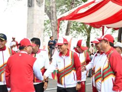 Danlanal Sabang Hadiri Upacara Pelepasan Kirab Api PON XXI 2024