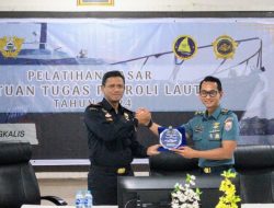 SHARING INFORMASI, LANAL DUMAI MENJADI NARASUMBER DALAM PELATIHAN DASAR SATUAN TUGAS PATROLI LAUT KPPBC BENGKALIS