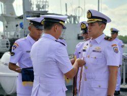 Komandan Satrol Lantamal XII Pimpin Upacara Sertijab Komandan KRI Sembilang-850