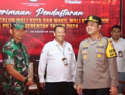 Kapolres Metro Depok dan Dandim 0508 Kota Depok Amankan Pendaftaran paslon Walikota Depok