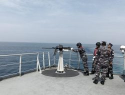 KRI TELUK CALANG-524 GELAR LATIHAN UJI TERAMPIL GLAGASPUR TINGKAT 2/L3