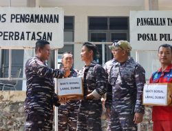 BANGKITKAN SEMANGAT PRAJURIT DI PULAU TERLUAR, KOMANDAN LANAL DUMAI KUNJUNGI POSAL PULAU JEMUR DAN POSAL PANIPAHAN