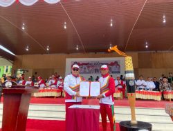 LANAL SIMEULUE SEBAGAI PEMBAWA “API PON” TURUT HADIR MERIAHKAN KIRAB API PON XXI ACEH-SUMUT 2024