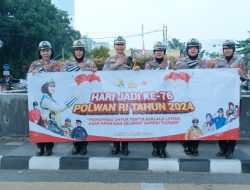 Gabungan Polwan Mabes Polri Dan Polda Metro Gelar Aksi Simpatik Di HUT Ke-76