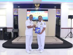 Danlantamal XII Didampingi Ketua Korcab XII DJA I Menghadiri Serah Terima Jabatan Danlantamal II Padang