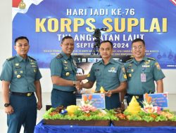 Komandan Lantamal XII Hadiri Syukuran Hari Jadi Korps Suplai ke-76 Tahun 2024