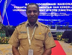 Lepinus Gombo Kadis DPK Kabupaten Jaya Wijaya Hadiri Rakornas Learning Management System (LMS) di Jakarta