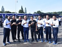 MEMASUKI USIANYA YANG KE-79 TAHUN, KORPS MARINIR GELAR OLAHRAGA BERSAMA