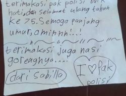 Surat cinta SD Karet 15, untuk HUT Polda Metro Jaya