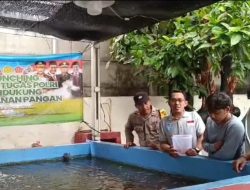 Bhabinkamtibmas Lakukan Pendampingan Kepada Petani Ikan Untuk Ketahanan Pangan