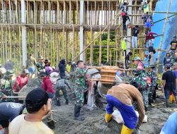 Gelorakan Gotong Royong, TNI AD dan Warga Bersatu Bangun Masjid Babus Salam