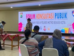 Pertahanakan WBK dan WBBM, Polres Metro Bekasi Kota Gelar Forum Konsultasi Publik