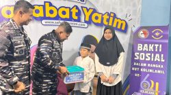 WUJUD KEPEDULIAN SOSIAL, SATLINLAMIL 3 BERSAMA KRI BANJARMASIN-592 BERBAGI DENGAN ANAK YATIM JELANG HUT KE-64 KOLINLAMIL