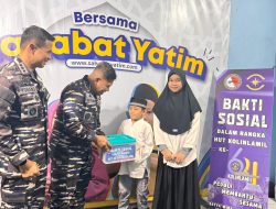 WUJUD KEPEDULIAN SOSIAL, SATLINLAMIL 3 BERSAMA KRI BANJARMASIN-592 BERBAGI DENGAN ANAK YATIM JELANG HUT KE-64 KOLINLAMIL