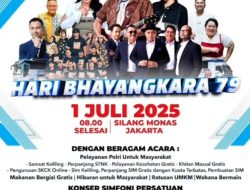 Meriah! Puncak Hari Bhayangkara ke-79 Digelar di Monas, Ada Konser Hingga Layanan Publik Gratis