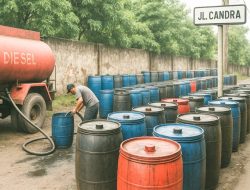 Gudang Penyimpanan BBM Bersubsidi Tanpa Izin Pemerintah Beredar di wilayah Panunggangan Barat 3 Kota Tangerang