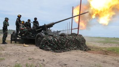 Pastikan Kesiapan Tempur dan Profesionalisme Prajurit, Kasad Tinjau Latbakjatrat Arhanud Terintegrasi