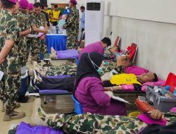 Brimob Metro Jaya mengikuti Donor Darah dalam rangka HUT Ke-80 Korps Marinir, Wujud Sinergitas TNI–Polri