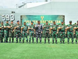 Semangat Pengabdian, Pangkolinlamil Hadiri Apel Pemberangkatan Prajurit Yonif Teritorial Pembangunan