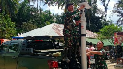 Starlink Dipasang, TNI AD untuk Buka Akses Komunikasi di Sumbar