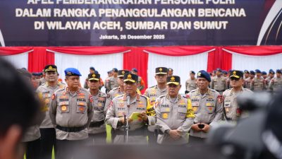 Wakapolri: Polri Berangkatkan 1.500 Personel untuk Penanggulangan Bencana di Aceh, Sumut, dan Sumbar
