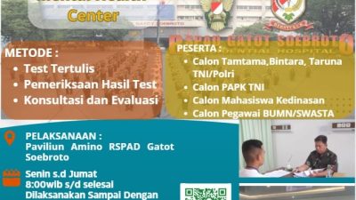 RSPAD Gatot Soebroto Hadirkan Layanan Screening dan Assessment Kesehatan Mental Profesional