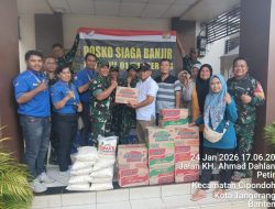Gandeng KSP Mandiri Koramil 01 Tangerang Salurkan Bantuan Korban Banjir di Tangerang