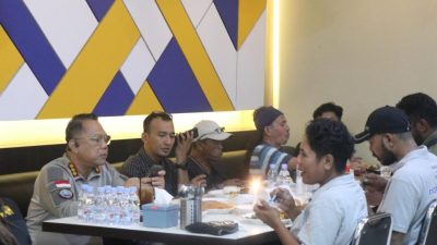 Silaturahmi Ramadhan, Satgas Damai Cartenz dan Wartawan Nabire Perkuat Kemitraan