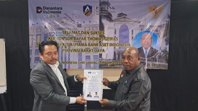 Thomas Gewab Dikukuhkan sebagai Direktur Utama PT Bank Aset Nusantara Indonesia Papua Barat Daya