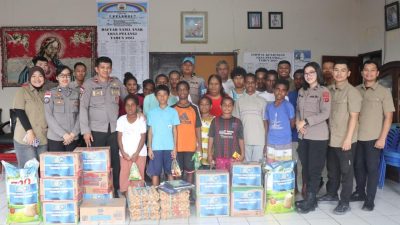 Satgas Damai Cartenz perkuat kepedulian untuk anak Papua lewat bakti sosial di panti asuhan